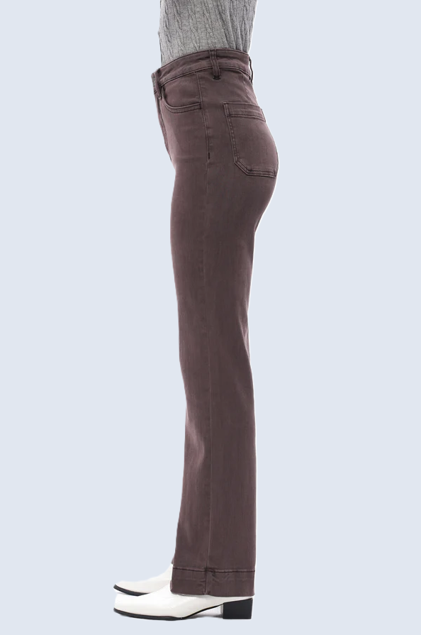 Super High Rise Bootcut Pants, Chocolate - 13 Hub Lane   |  Bootcut Pants