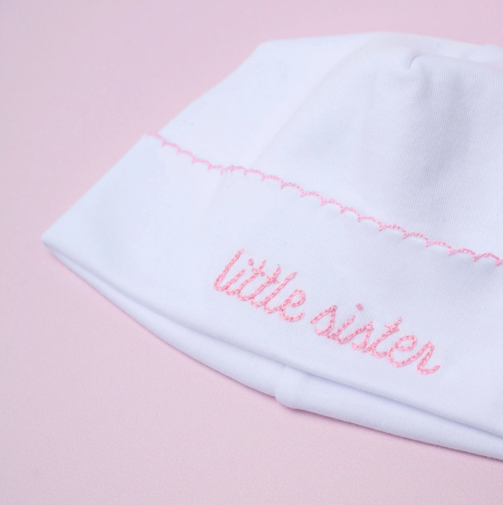 Little Sister Embroidered Hat - 13 Hub Lane   |  Bonnets & Hats