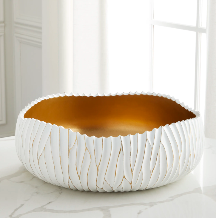 Dana Gold Accent Bowl - 13 Hub Lane   |  Gesso Bowls