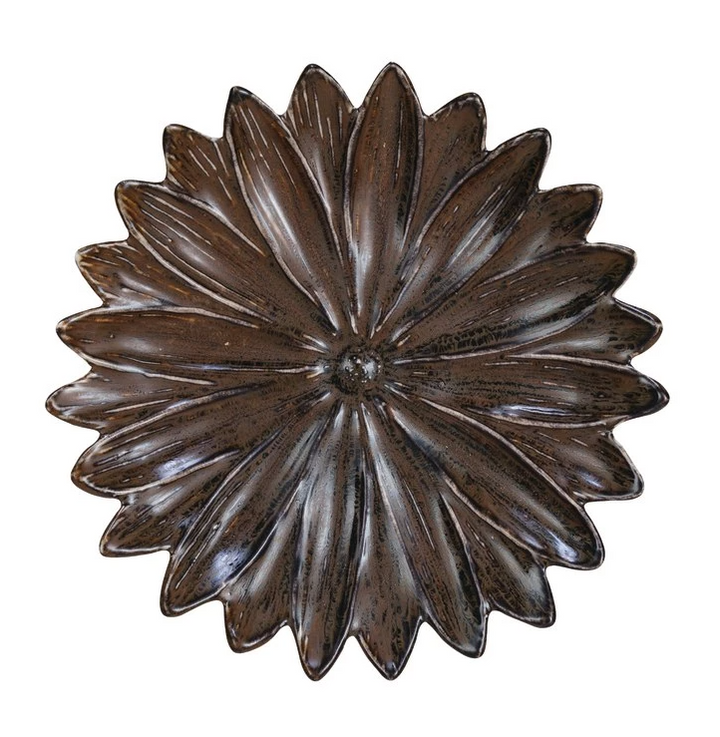 Stoneware Flower Plate