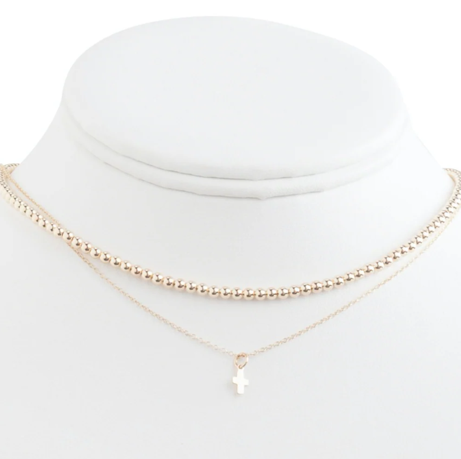 enewton 15" choker classic gold - 3mm bead