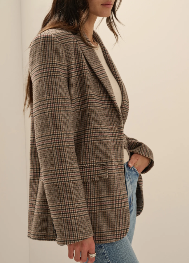 Dean Blazer, Brown Glen Plaid