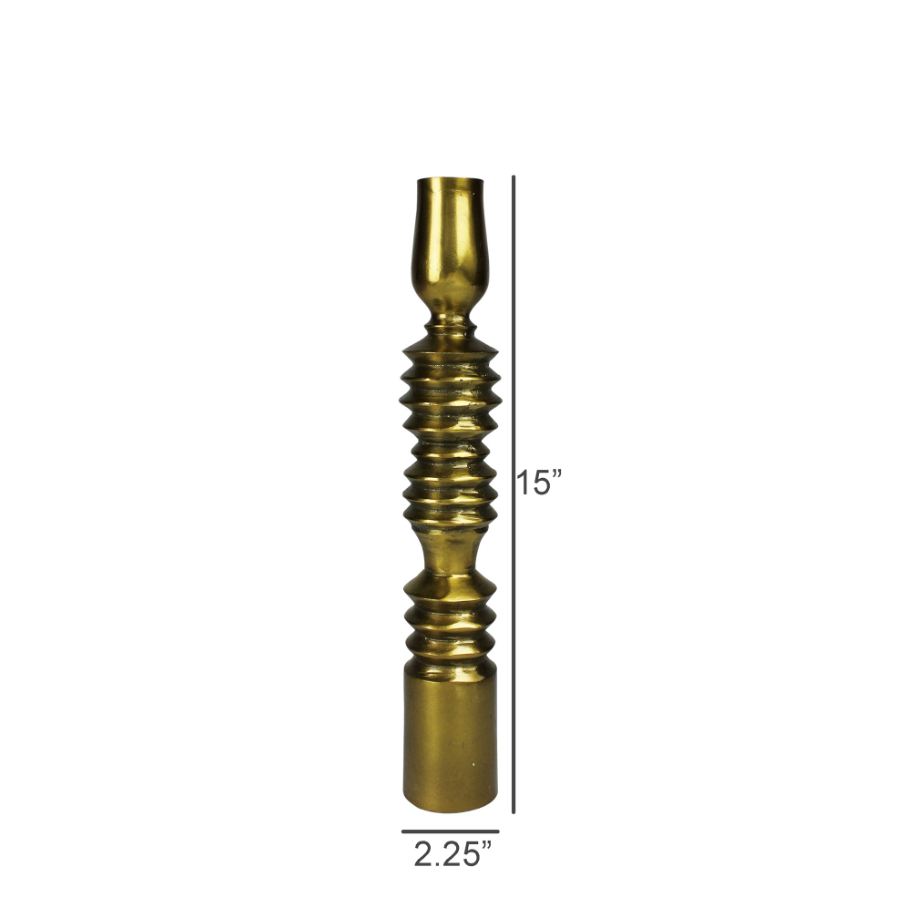 Ornate Taper Holder, Brass - 13 Hub Lane   |  
