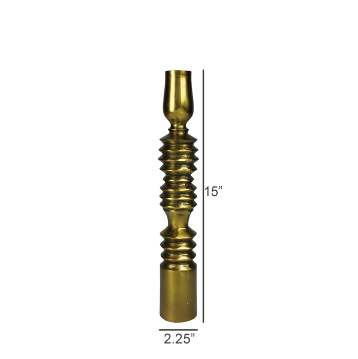 Ornate Taper Holder, Brass - 13 Hub Lane   |  