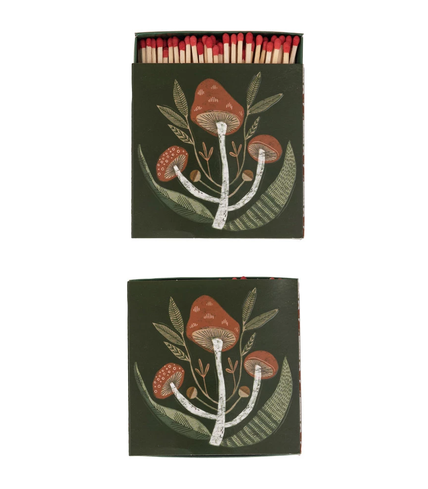 Mushroom Safety Matches in Matchbox