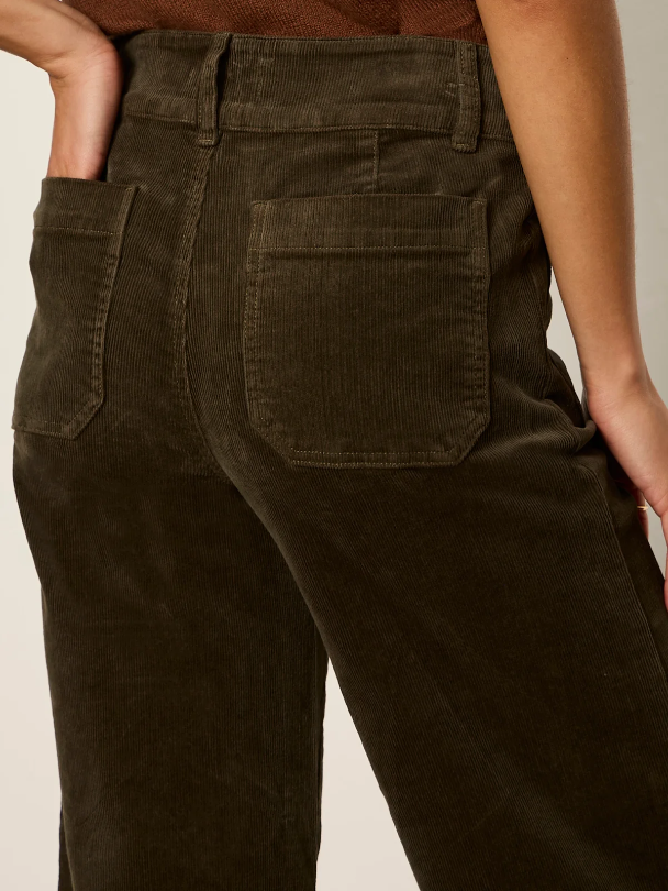 Chelsea Wide Leg Corduroys, Kalamata