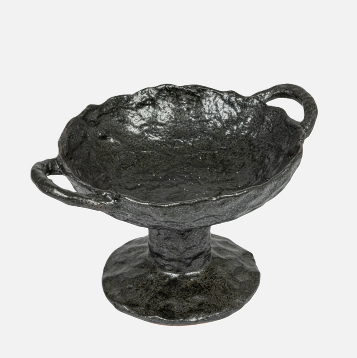 Stoneware Pedestal Bowl