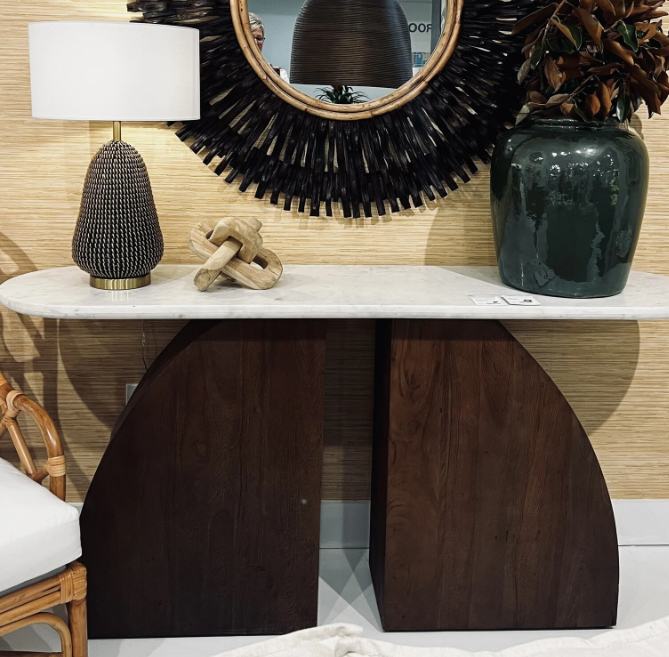 Abstract Wood & Marble Console - 13 Hub Lane   |  Console Tables