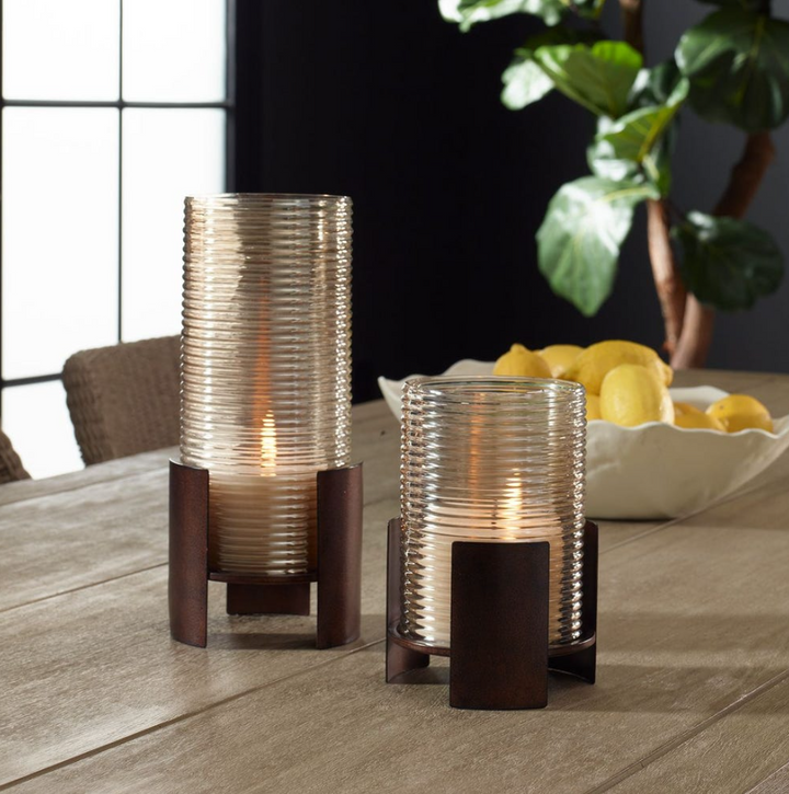 Fluted Fire Candleholder