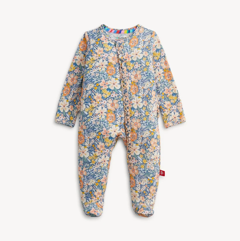 flora modal ruffle footie