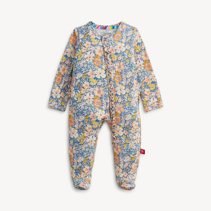 flora modal ruffle footie