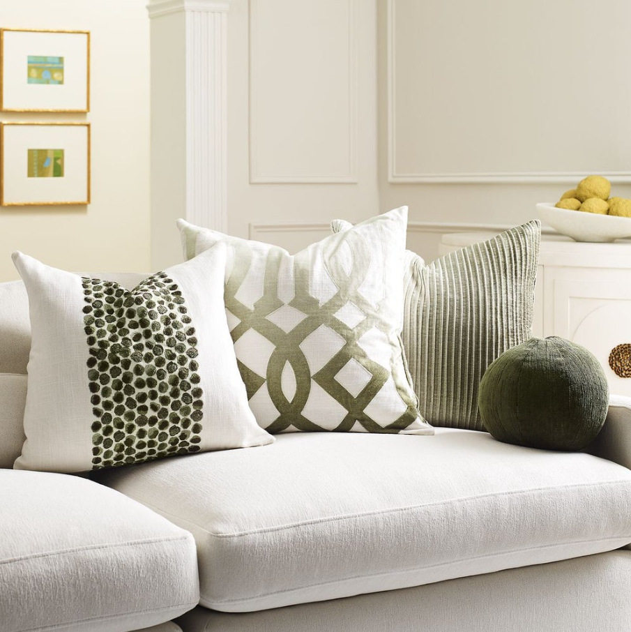 Fig Leaf Pillow - 13 Hub Lane   |  Embroidered Pillows