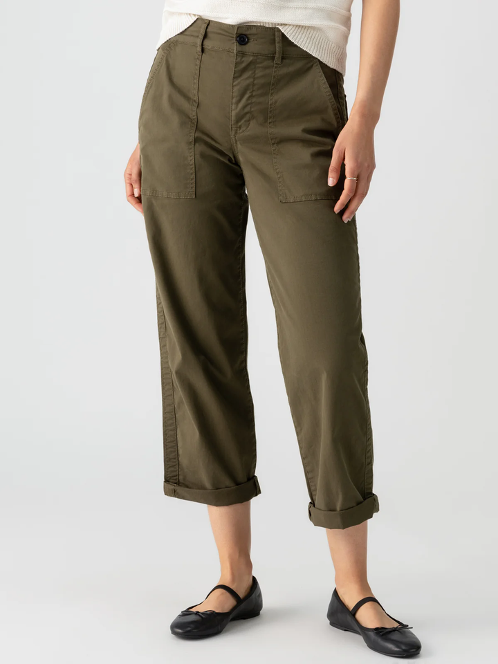 Cruiser Chino Semi-High Rise Pant, Burnt Olive