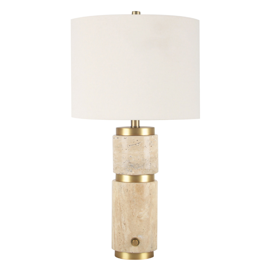 Knox Travertine Table Lamp - 13 Hub Lane   |  