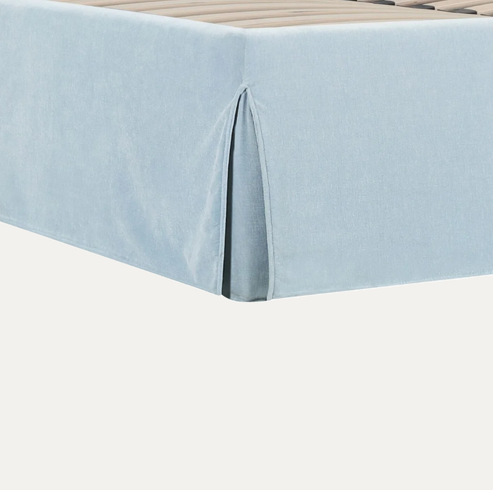 Joan Queen Storage Bed, Light Blue
