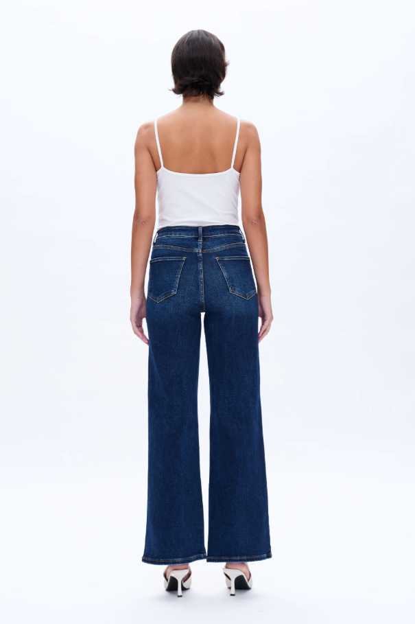 Linda High-Rise Wide Leg Jeans, Deep Sea