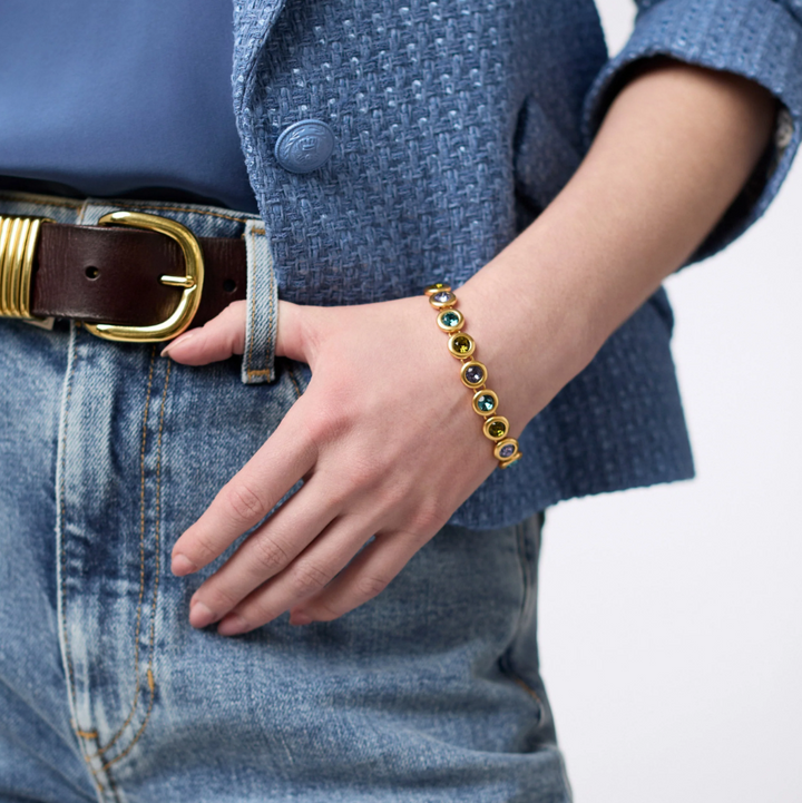 Julie Vos Rainbow Tennis Bracelet, Champagne Radiance - 13 Hub Lane   |  Tennis Bracelets