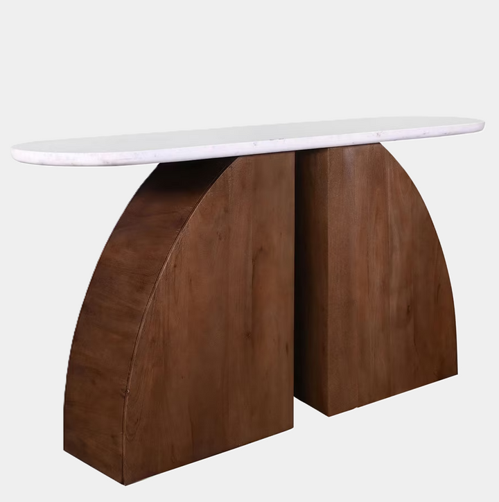 Abstract Wood & Marble Console - 13 Hub Lane   |  Console Tables