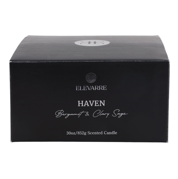 Haven Bergamot & Clary Sage Marble Candle