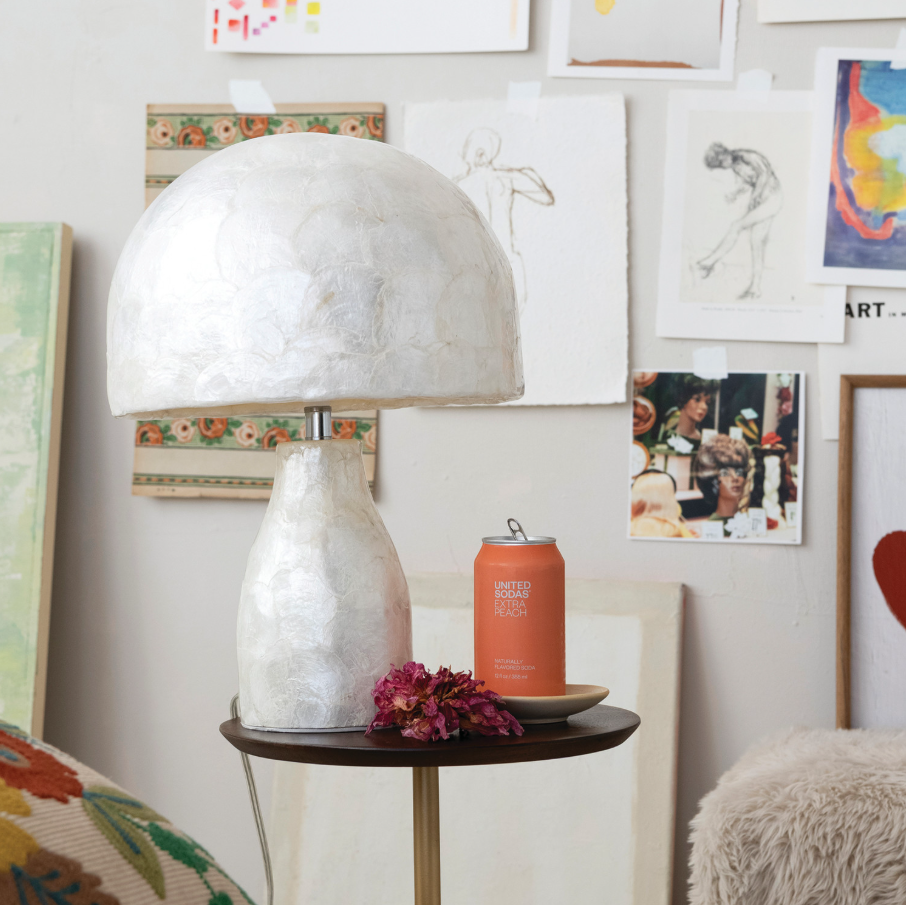 Capiz Table Lamp, Natural