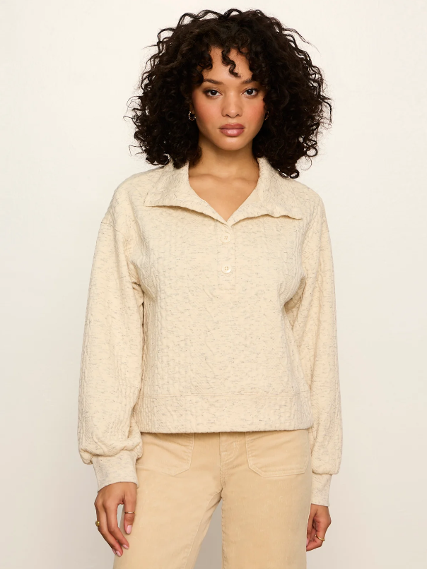 Halley Relaxed Popover, Heather Bone