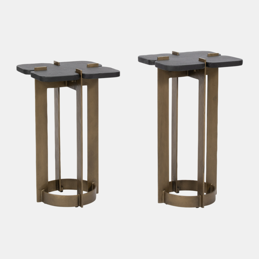 Iron & Stone Clover Top Side Table