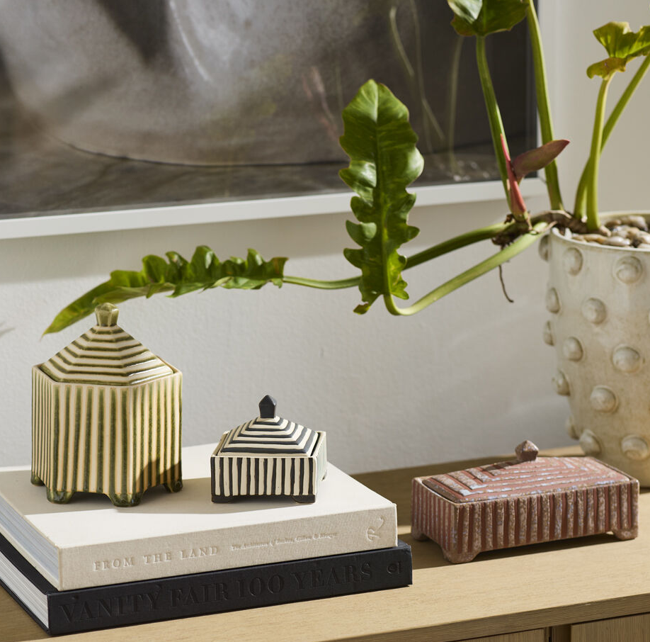 Banda Decorative Box, Brown - 13 Hub Lane   |  Ceramic Boxes
