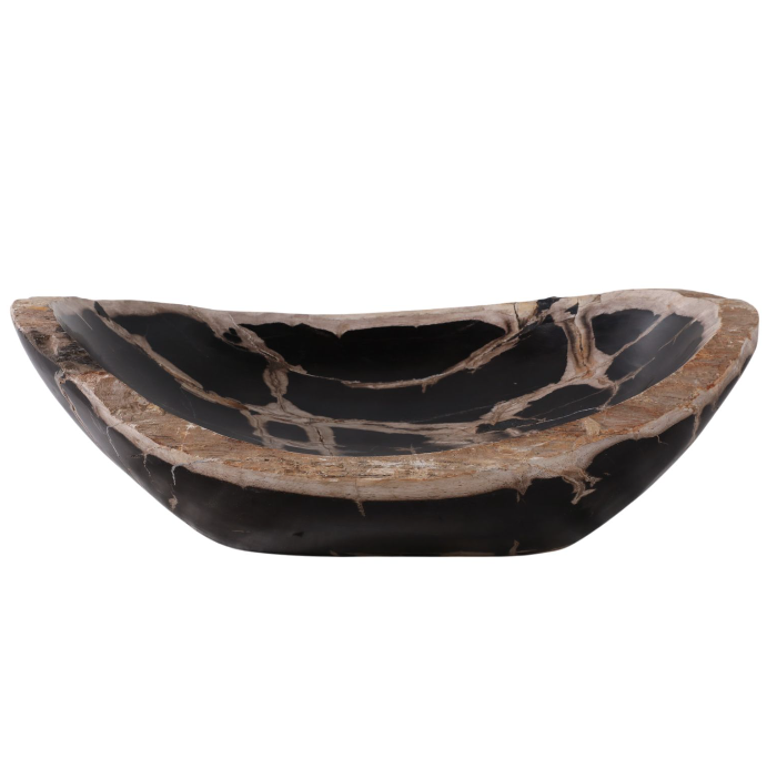 Petrified Wood Oval Bowl
