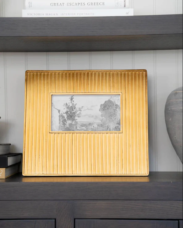 Large Gold Striped Frame