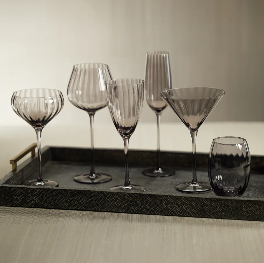Madeleine Optic Martini Glass - 13 Hub Lane   |  Martini Glasses