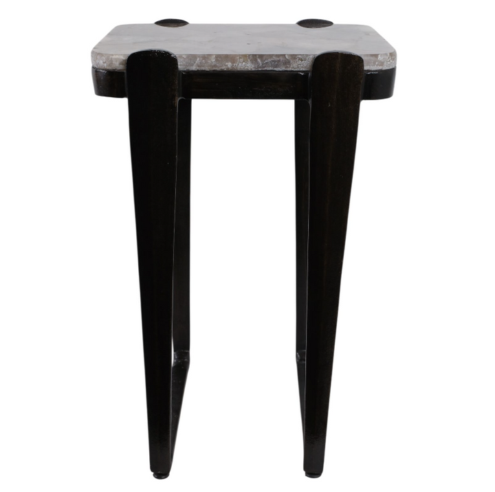Rolla Smoky Quartz Top Accent Table
