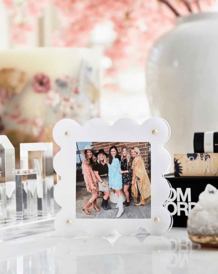 Mini Acrylic Frame, White - 13 Hub Lane   |  Acrylic Frames