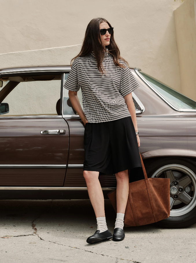 Nation LTD Fable Turtleneck Tee, Vintage Yarn Dye Stripe - 13 Hub Lane   |  