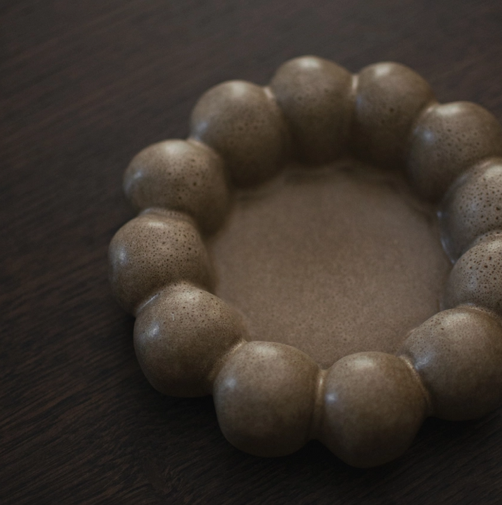 Bright Candleholder Plate - 13 Hub Lane   |  Ceramic Candle Holders