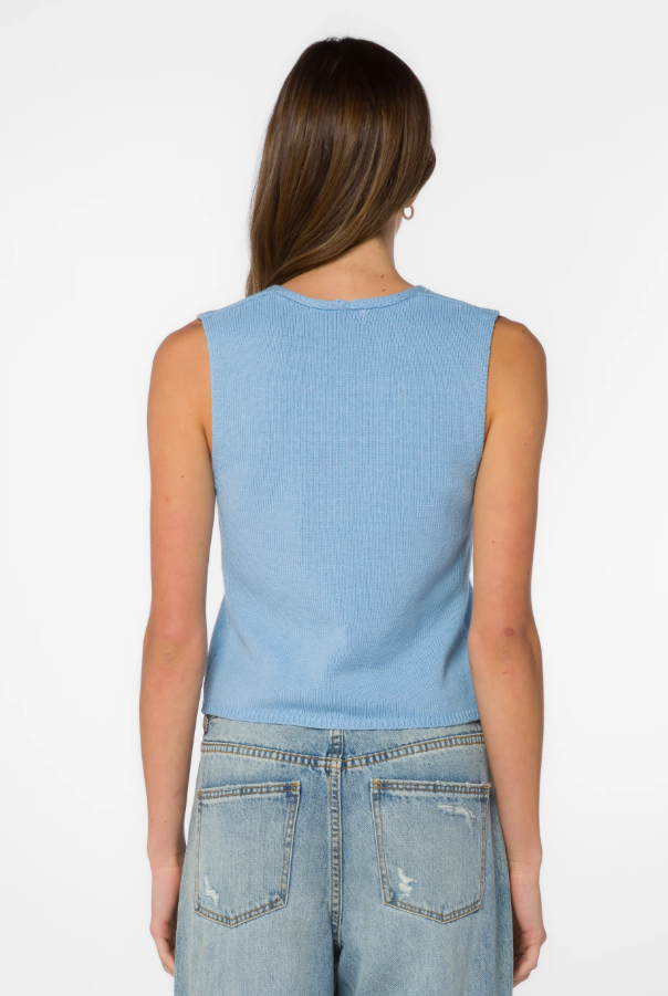 Rosina Vest, Powder Blue - 13 Hub Lane   |  Sweater Vests
