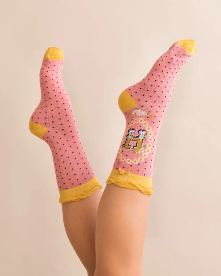 'H' Alphabet Socks