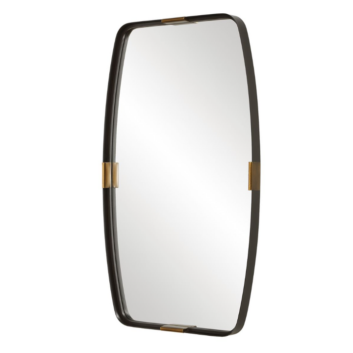 Sculptural Bronze Mirror