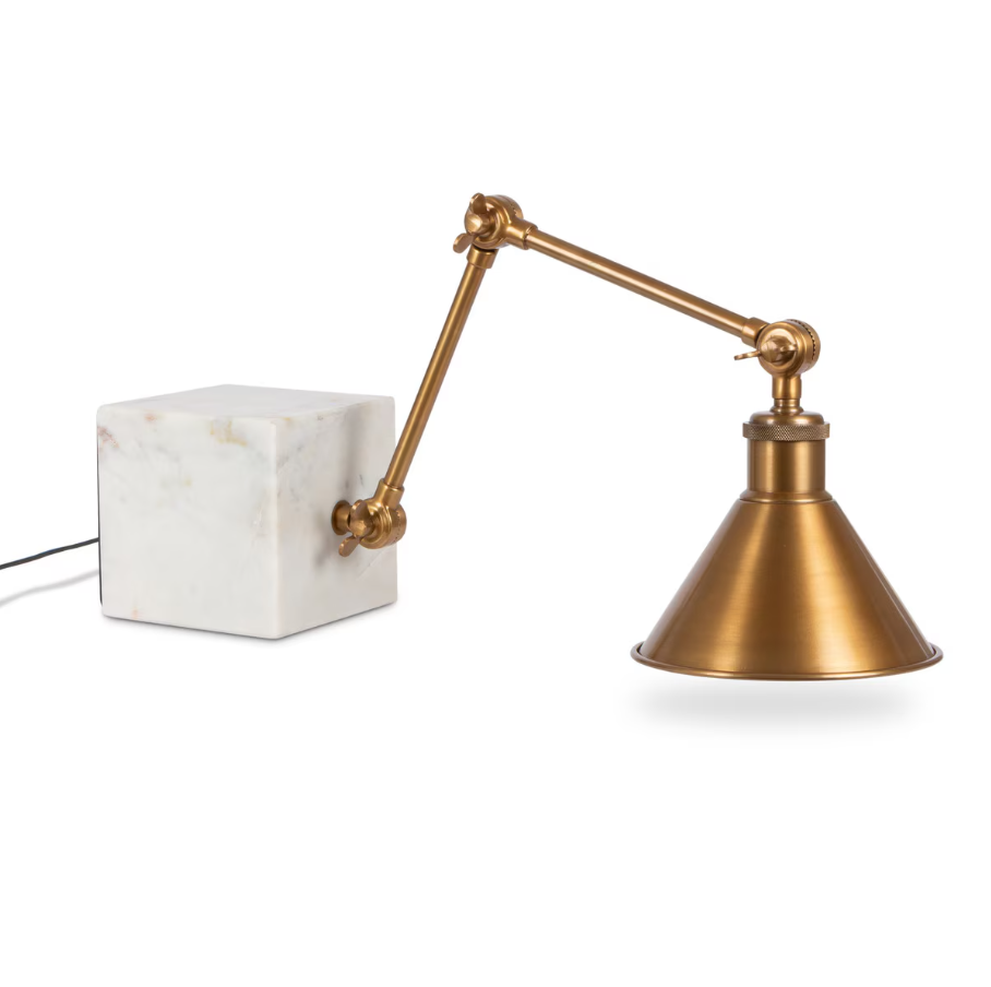 Marble & Brass Shelf Light