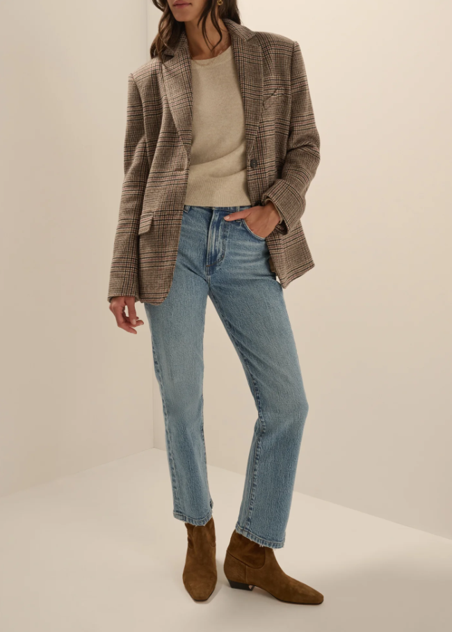 Dean Blazer, Brown Glen Plaid