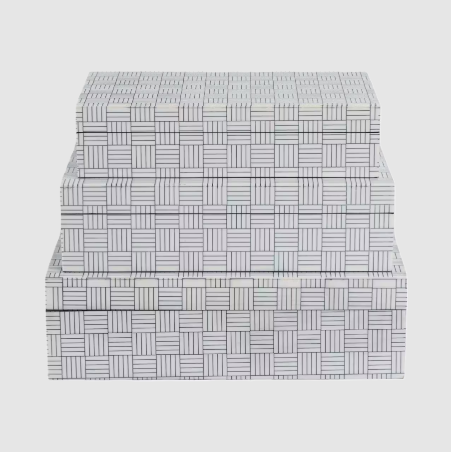 Checkerboard Etched Box - 13 Hub Lane   |  Resin Boxes