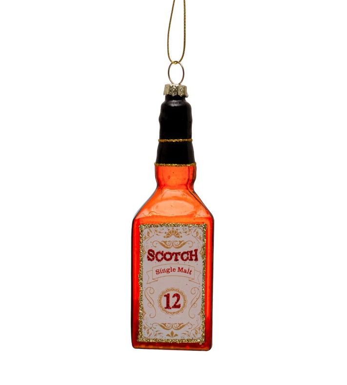 Glass Liquor Bottle Ornament