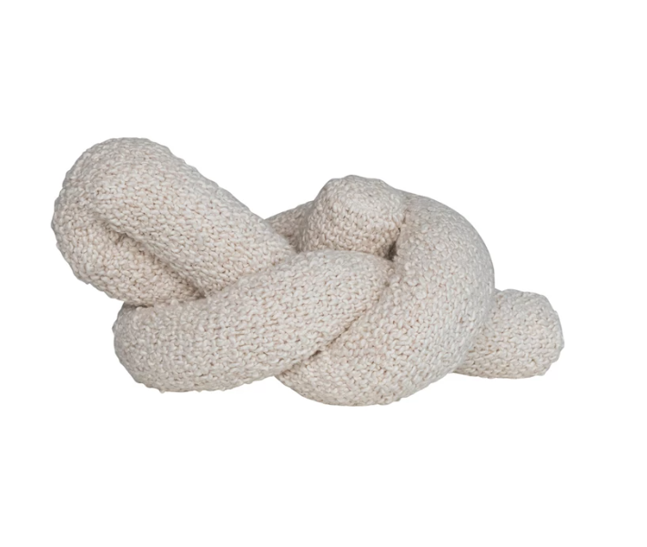 Cotton Boucle Knot Pillow - 13 Hub Lane   |  