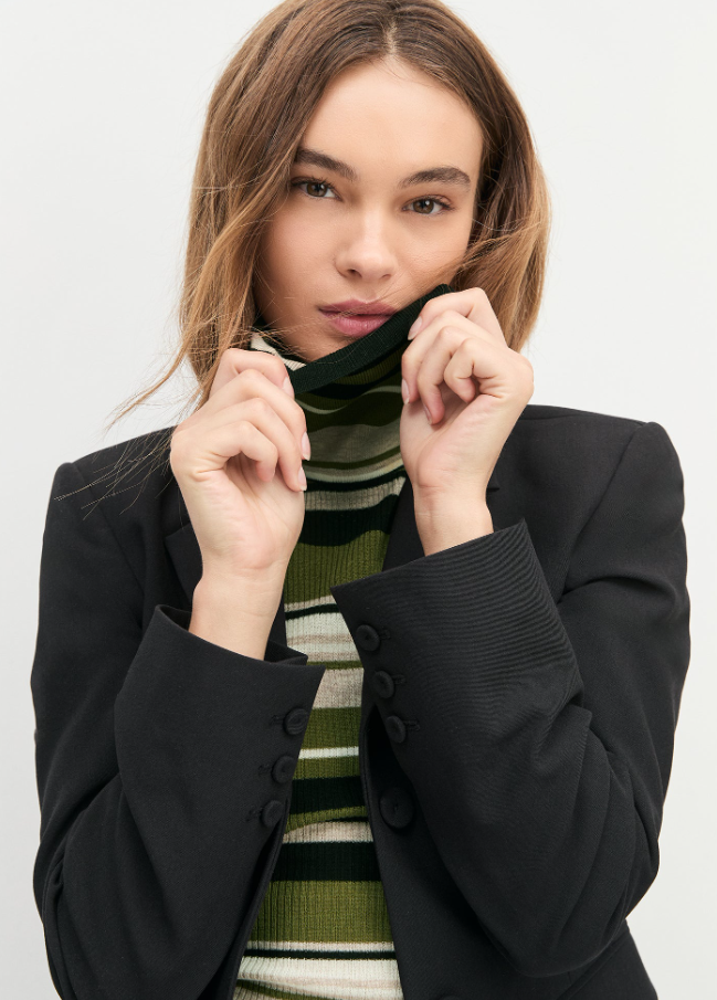 Amelia Top, Nottingham Stripe - 13 Hub Lane   |  Turtlenecks