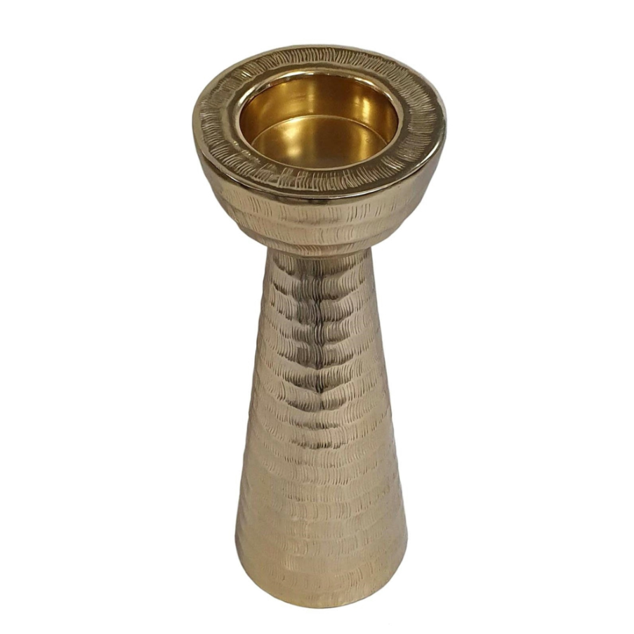 Handmade Gold Candle Holder - 13 Hub Lane   |  