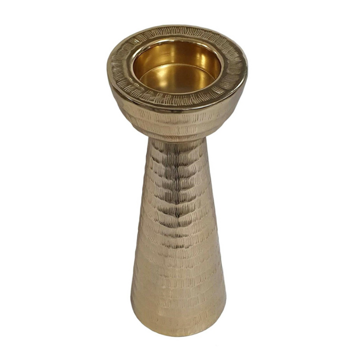 Handmade Gold Candle Holder - 13 Hub Lane   |  