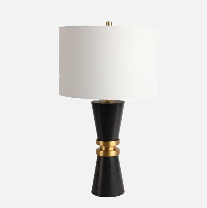 Elgon Marble Table Lamp, Black