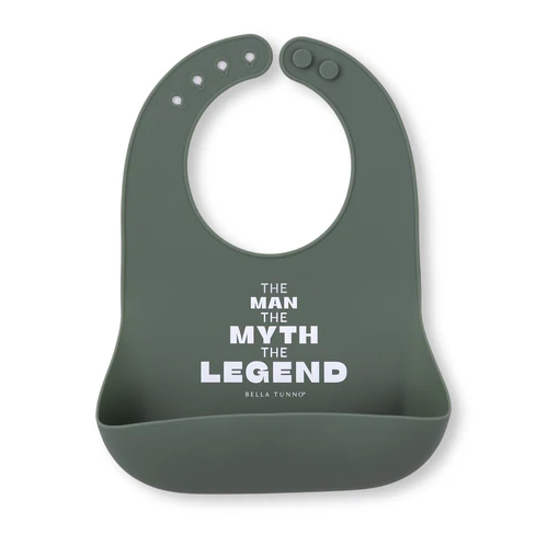 Man Myth Legend Wonder Bib - 13 Hub Lane   |  Feeding Bibs