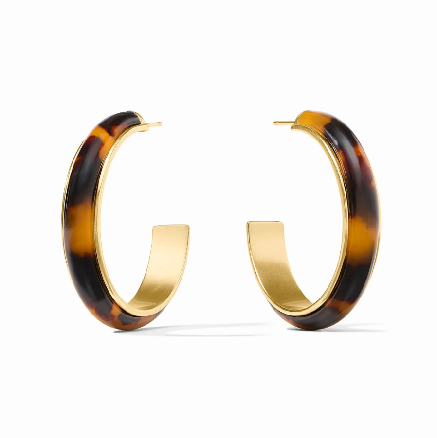 Julie Vos Carnaby Hoop, Tortoise Shell - 13 Hub Lane   |  Hoops