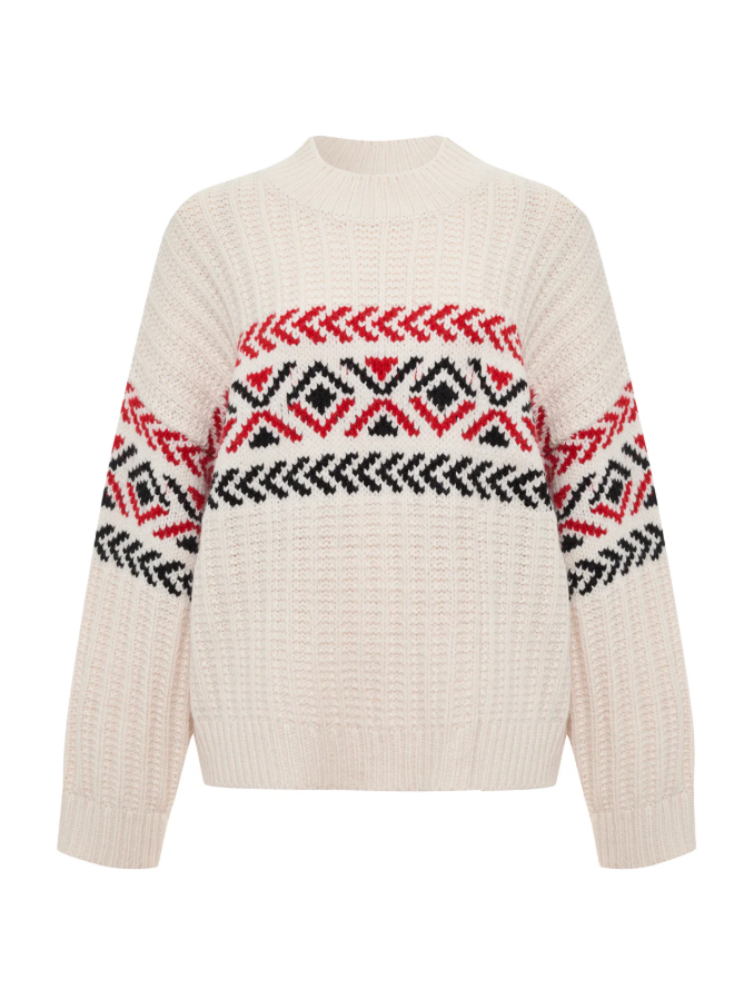 Send It Sweater, Chalk Multi