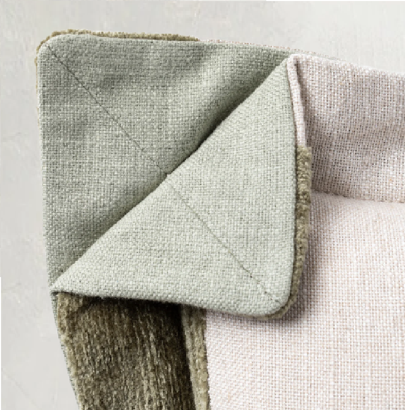 Wide Stripe Chenille Moss Pillow